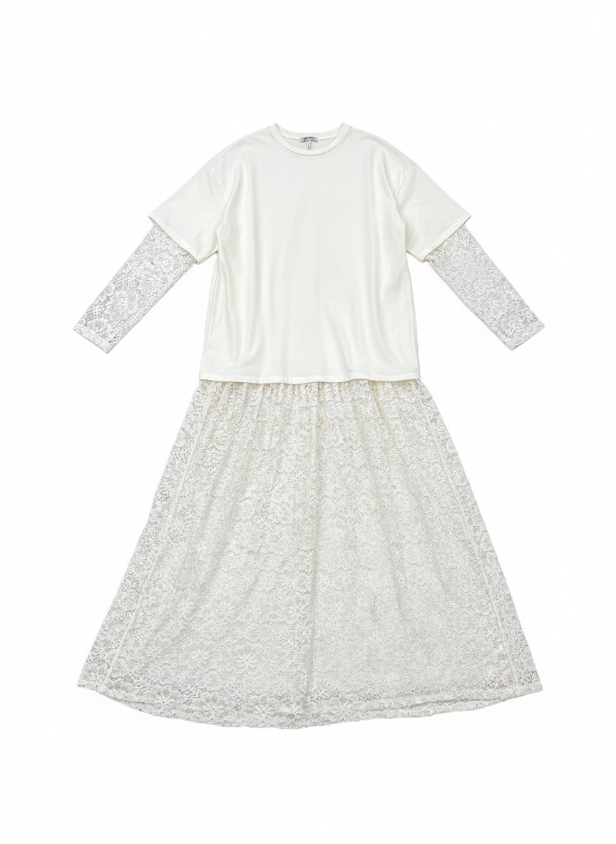 Robe T-Shirt Dentelle