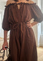 ROBE CAPRI MARRON