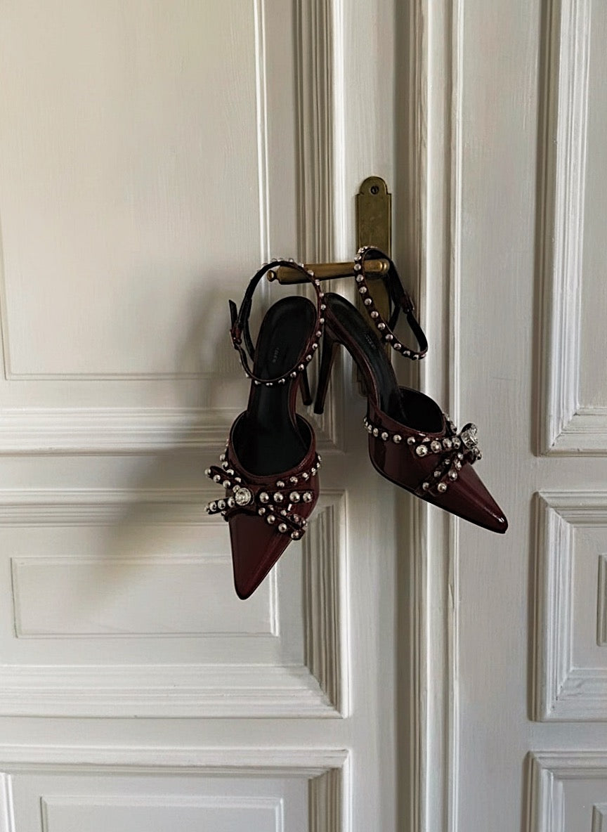 Escarpins à Noeuds Perlés