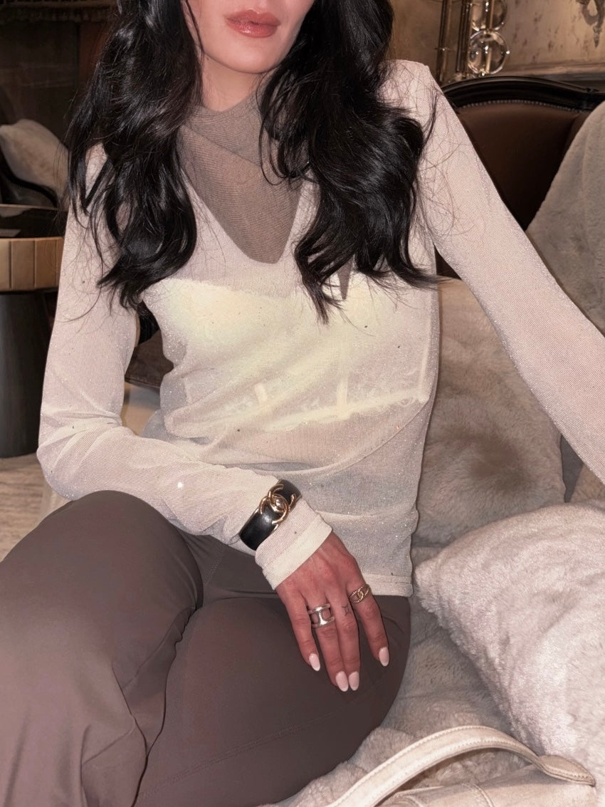 Top Transparent Paillettes