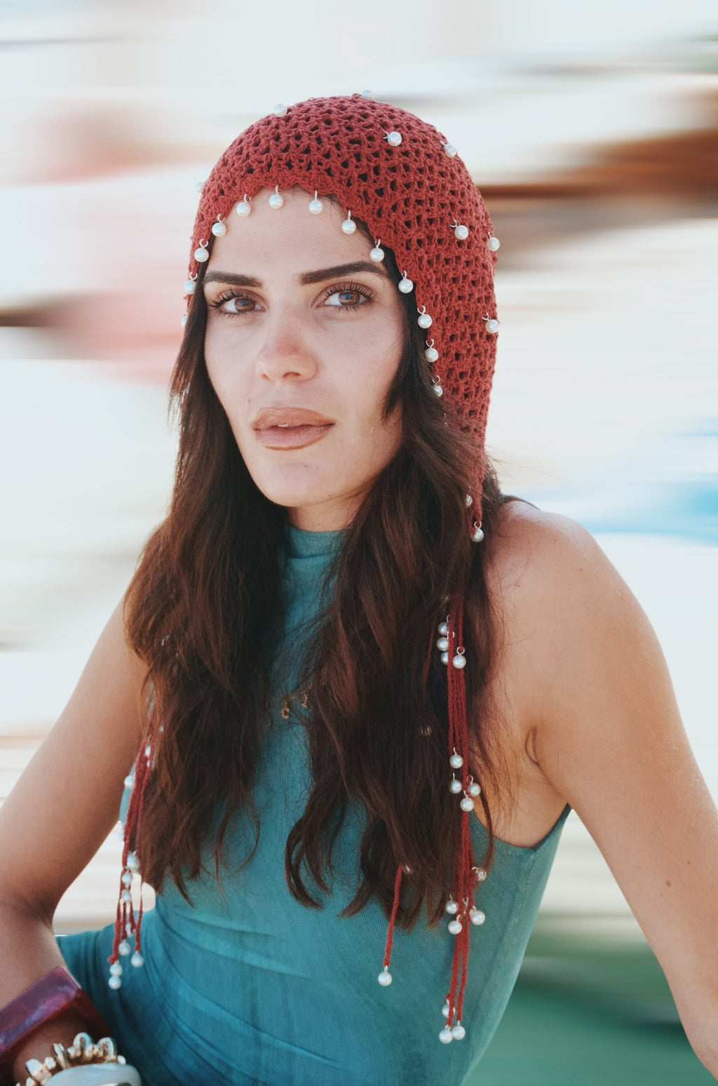 Chapeau Seau à Perles