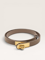 Ceinture cuir taupe