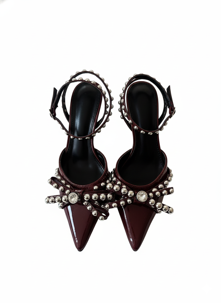 Escarpins à Noeuds Perlés