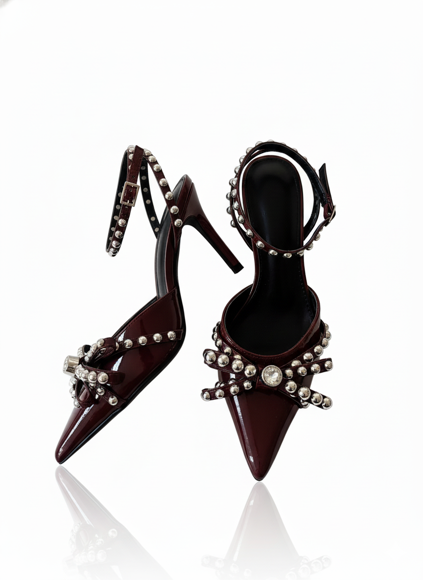 Escarpins à Noeuds Perlés