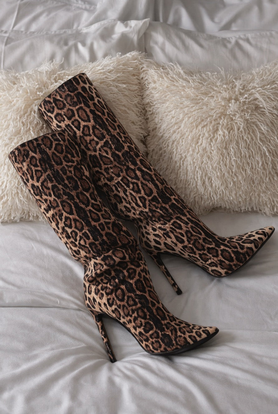 Bottes Léopard à Strass