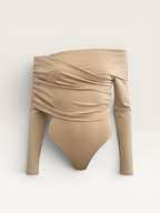Body drapé beige