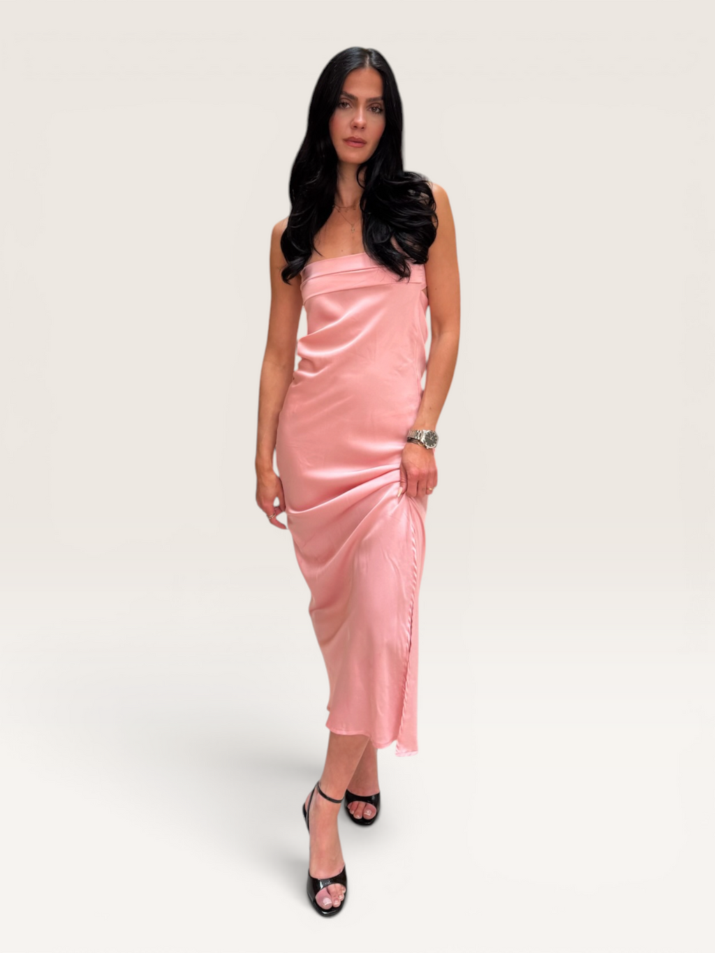 Robe bustier rose