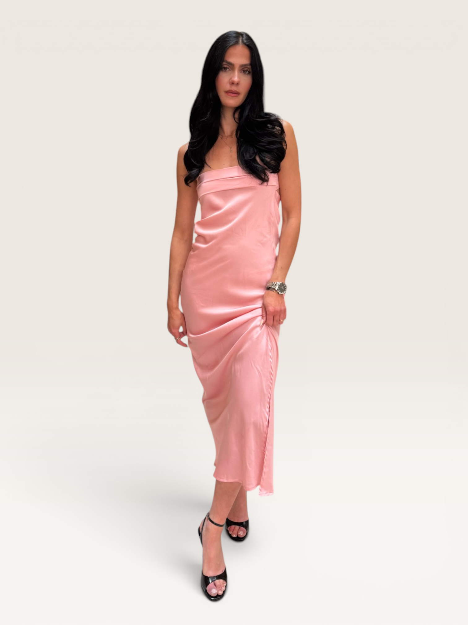 Robe bustier rose