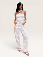 Jean baggy blanc
