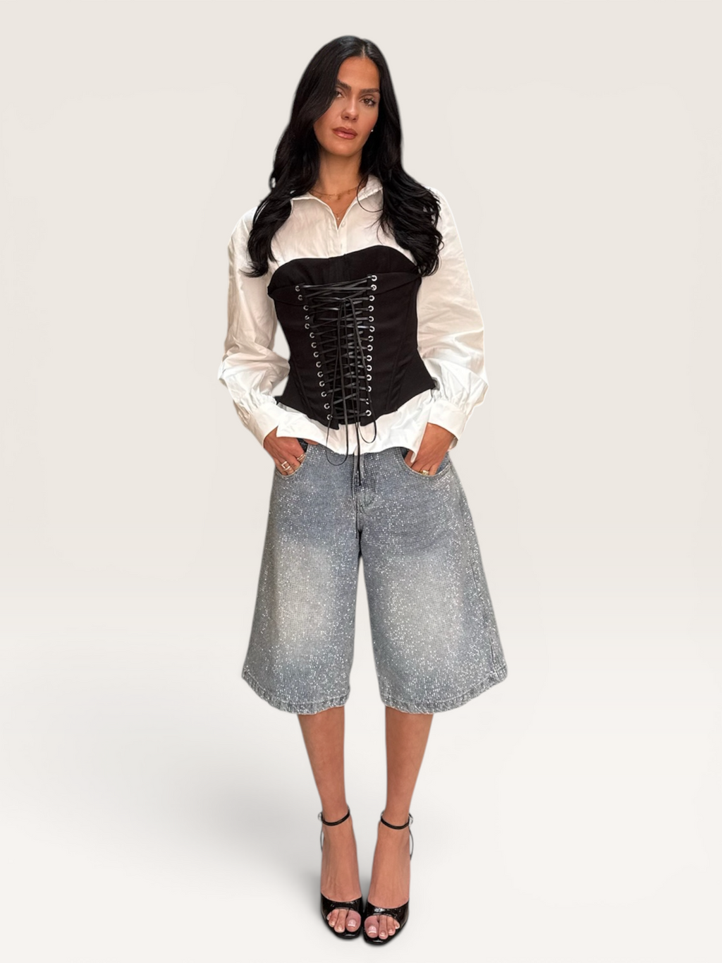 Short bermuda strass