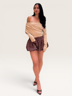 Body drapé beige