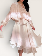 Robe longue beige