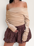 Body drapé beige