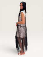 Robe t-shirt dentelle