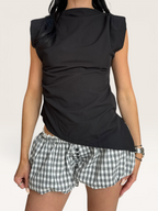 Top épaulettes asymétrique