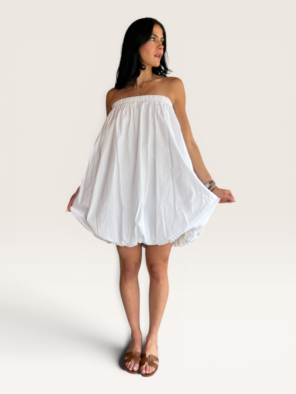 Robe bustier ballon