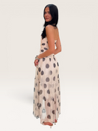 Robe bustier à pois