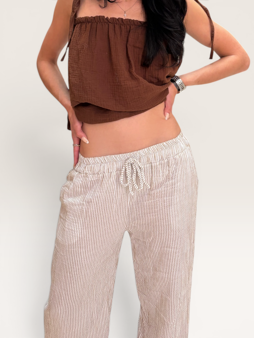 Pantalon gaze de coton