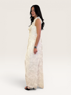 Gilet dentelle beige