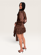 Robe noeud dentelle