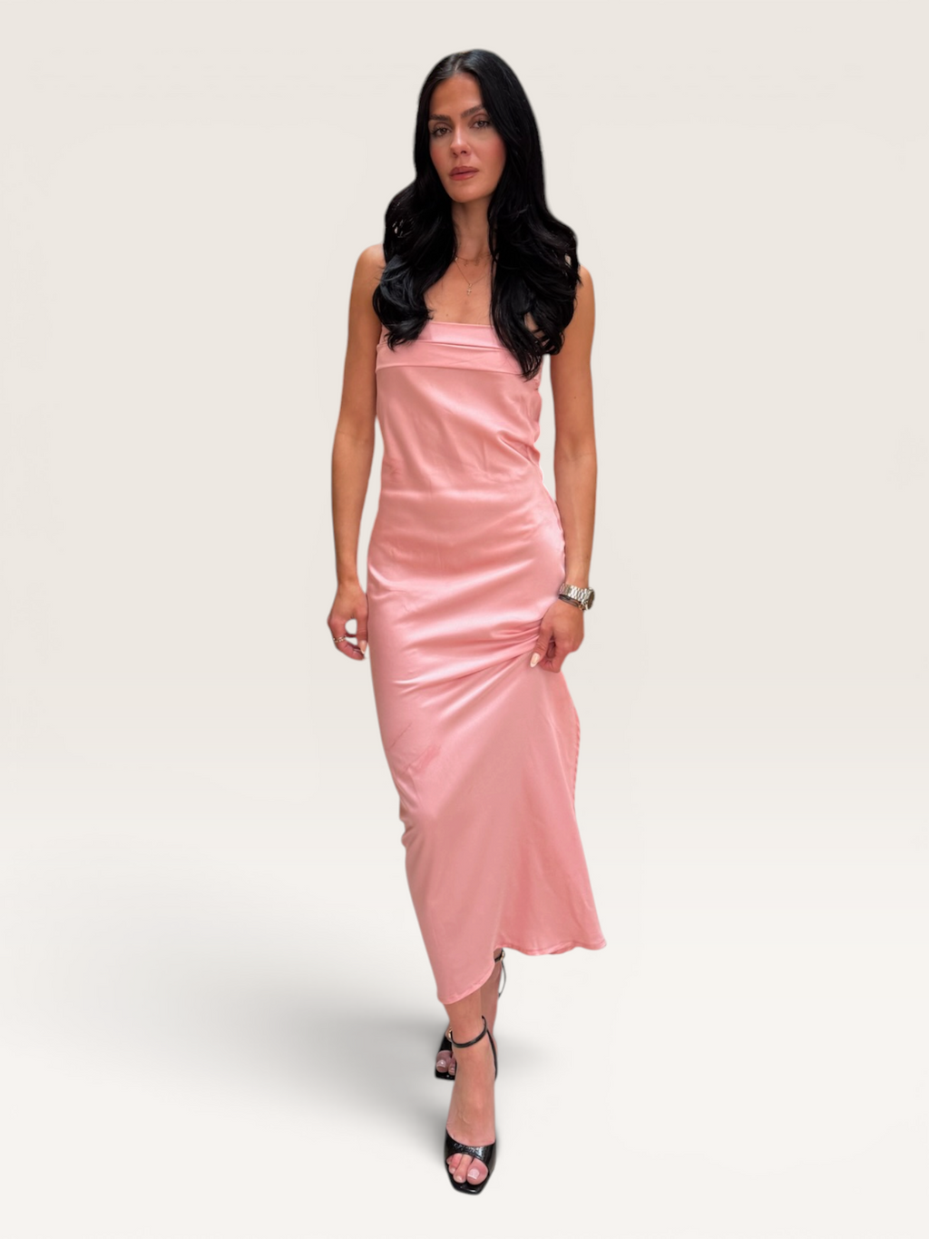 Robe bustier rose