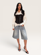 Short bermuda strass