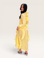 Robe longue jaune