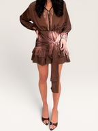 Robe noeud dentelle