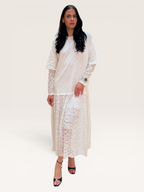 Robe t-shirt dentelle