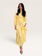 Robe longue jaune