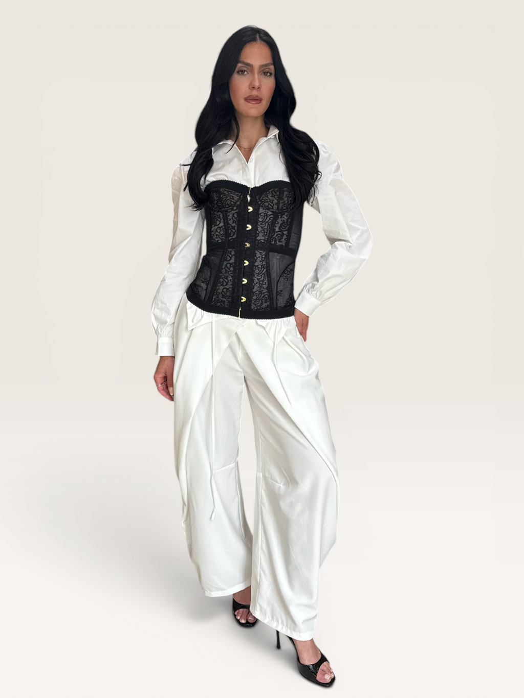 Chemise à lacets