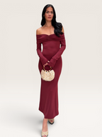 Robe col bardot