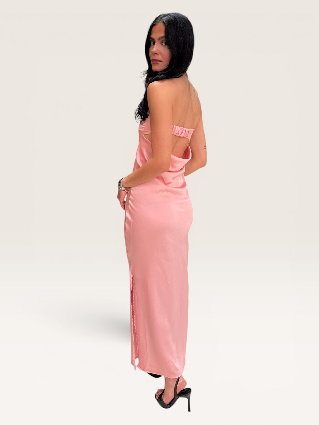 Robe bustier rose