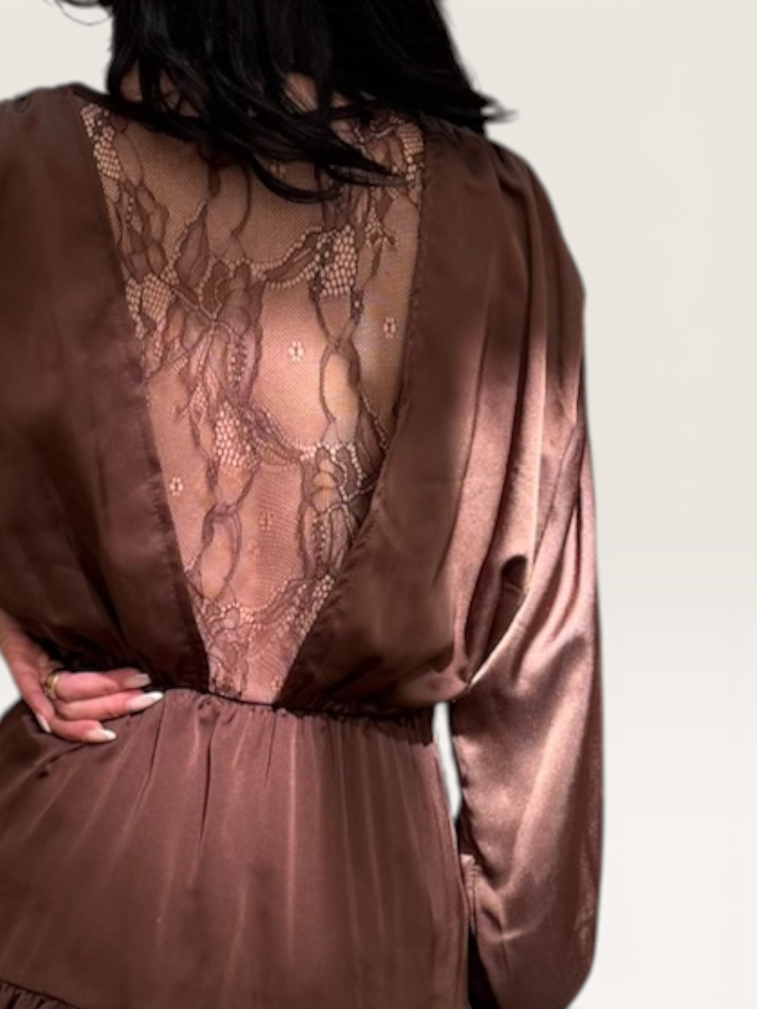 Robe noeud dentelle
